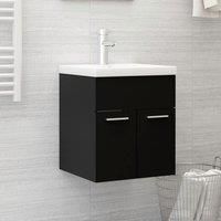 Sink Cabinet Black 41x38.5x46 cm Engineered Wood