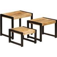 Nesting Tables 3 pcs Solid Mango Wood