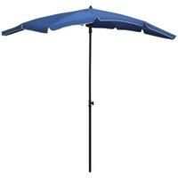 Garden Parasol with Pole 200x130 cm Azure Blue