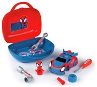 SMOBY Spidey and His Amazing Friends Tool Box for kids - Help Spidey to build for adventures across the Spiderverse.  Includes accessories and stickers for Boys and Girls Ages 3 4 5 6 7 Years