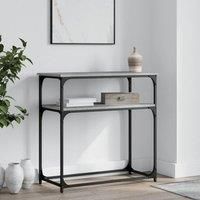 Console Table Grey Sonoma 75x35.5x75 cm Engineered Wood