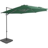 Outdoor Umbrella with Portable Base Green