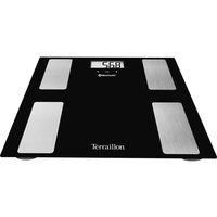 Terraillon Web Coach Move LCD Digital Bathroom Scales for Body Weight, BMI Muscle & Bone Mass Body Composition Smart Weighing Scale Monitor by MyHealth App for Fitness – Black