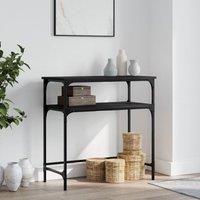 Console Table Black 75x35.5x75 cm Engineered Wood