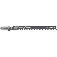 Bosch Professional 100 x Jigsaw blade T 144 D Speed for Wood (for softwood, straight cut, accessories jigsaw)