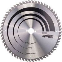 Bosch 2608640651 Optiline Wood Circular Saw Blade for Bench, 315mm x 3.2mm x 30mm, 60 Teeth, Blue