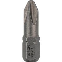 Bosch 2607001513 Extra Hard Screwdriver Bit, Ph 2, 25mm Length, Blue