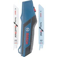 Bosch Professional 2608000495 Handle for Recip Saw Blades Including Recip Saw Blades (1 x S 922 EF, 1 x S 922 VF), Blue/Black/White