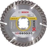 Bosch Professional 2608615165 Diamond Cutting Disc Standard (Universal, X-LOCK, Diameter 115 mm, Bore Diameter: 22.23 mm, Cutting Width 2 mm)