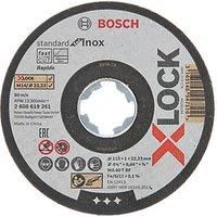 Bosch Professional 2608619266 Pack of 10 Straight Cutting Disc Standard (for Inox, X-LOCK, Diameter 115 mm, Bore Diameter: 22.23 mm, Thickness: 1 mm)