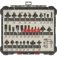 Bosch Professional 2607017476 30-Piece Set Router Bit Set for Wood for Router with 1/4 Inch Shank