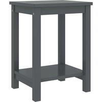 Bedside Cabinet Dark Grey 35x30x47 cm Solid Pinewood