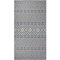 Outdoor Flatweave Rug 80x150 cm Blue Stripes