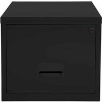 1 DRAWER 'PIERRE HENRY' STEEL BLACK FILING CABINET + LOCK A4 / NEW +FREE DEL 24h