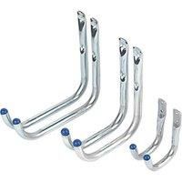 Smith & Locke Light Duty Storage Hooks Zinc-Plated / Blue Tips 6 Pcs (4247J)