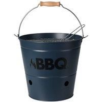 ProGarden Bucket Barbecue Grill BBQ 26 cm Matte Blue