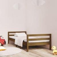 Bed Frame Honey Brown 75x190 cm Small Single Solid Wood Pine