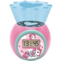 LEXIBOOK Projector Clock Unicorn with Snooze Alarm Function, Night Light with Timer, LCD Screen, Battery Operated, Pink, RL977UNI