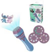 Lexibook LTC050D Disney Stitch, torch light and projector with 3 discs, 24 images, create your own stories, Blau