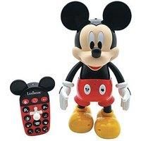 Lexibook MCH01i1 Disney-Bilingual Mickey Robot-English/French, 100 Educational quizzes, Light Effects, Dance, programmable, Articulated, Black/red