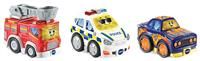 VTech Toot-Toot Drivers 3 Car Pack with Fire Engine, Police Car and Racer | Interactive Toddlers Toy for Pretend Play, Lights & Sounds | For Boys & Girls 12 Months, 2, 3, 4 + Years, English Version