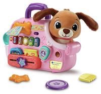 VTech Baby Cutie Puppy Carrier, Interactive Role-Play Toy with 6 Accessories, Light-up Buttons with Music, Sounds & Phrases, Gift for Babies 9, 18, 24 months +