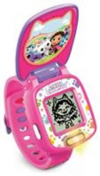 VTech Gabby/'s Dollhouse Time to Get Tiny Watch, Official Gabby/'s Dollhouse Watch with Stopwatch, Timer and Alarm Clock, Interactive Toy, Gift for Kids 3, 4, 5Plus Years, English Version