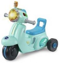 VTech Baby 2-in-1 Ride & Balance Scooter, Blue, Balance Bike Mode & Trike Mode, Light-up Headlight, Songs, Road Safety Phrases & Scooter Sounds, Toy for Toddler 12, 18, 24 months +, English version