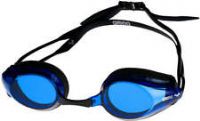 Arena Adult Tracks Swimming Goggles - Blue Lens, Black Frame