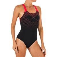 Women's 1-piece Swimsuit Arena Swim Pro Back Black Red