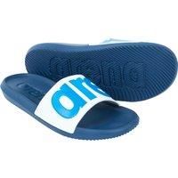 Mens Pool Sandals Arena Navy Blue White