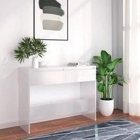 Console Table White 100x35x76.5 cm Engineered Wood