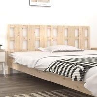 Bed Headboard 205.5x4x100 cm Solid Wood Pine