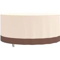 Garden Furniture Cover Round Beige 183x71 cm 600D Oxford