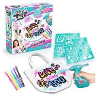 Canal Toys Airbrush Art Fashion Design Kit with 5 Felt-tip Pens, Stencils & Carry Bag (1016, AIR 016, Kid-friendly, Unisex, All Seasons)