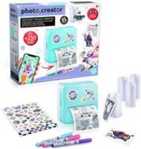 Canal Toys Photo Creator Instant Pocket Printer, Blue, Mini printer, AI app, 3 rolls, sticky roll, pens, stickers