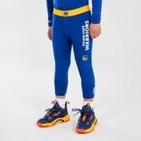 Kids' 3/4 Basketball Leggings 500 - NBA Golden State Warriors/blue