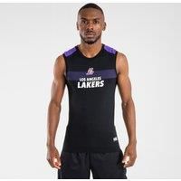 Adult Sleeveless Basketball Base Layer Jersey Ut500 - NBA Los Angeles Lakers/black