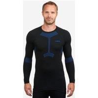 Mens Seamless Ski Base Layer I-soft Top - Bl 580 - Black/blue