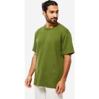 Men's Yoga Organic Cotton Short-sleeved Waffle T-shirt - Green