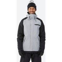 Mens Ski And Snowboard Long Jacket Snb 500 - Grey And Black