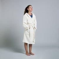 Women's Bathrobe Water Polo Thick Cotton Grey