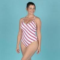 Women's 1-piece Swimsuit Lila - Line Red