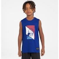 Kids' Sleeveless Basketball Jersey Ts500 Fast - Blue