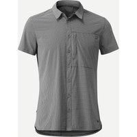 Mens Short-sleeved Trekking Shirt Travel 500 Stretch Grey