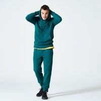 Men's Fitness Hoodie 500 Essentials - Cypress Green