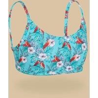 Girl's Swimsuit Crop Top 100 Coco Turquoise