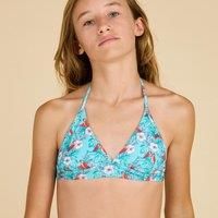 Girl's Halter Neck Swimsuit 100 Coco Turquoise