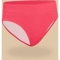 Girl's High-waisted Bao Swimsuit Bottoms 500 StrawbeRRy