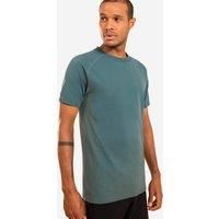 Men's Seamless Short-sleeved Dynamic Yoga T-shirt - Khaki